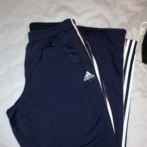 navy blue addidas sweats